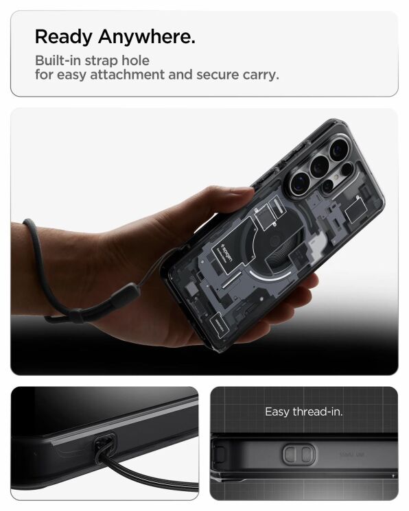 Захисний чохол Spigen Ultra Hybrid Zero One (MagFit) для Samsung Galaxy S26 Ultra (S948) ACS10683 - One White: фото 13 з 14