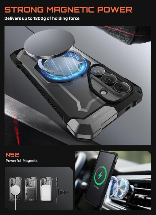 Защитный чехол Supcase UB Grip MagSafe для Samsung Galaxy S26 (S942) 843439160828 - Black: фото 4 из 9