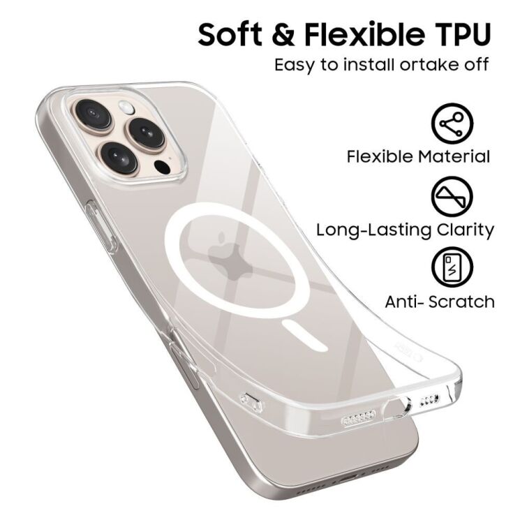 Захисний чохол Tech-Protect FlexAir MagSafe для Apple iPhone 16e - Clear: фото 3 з 7