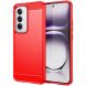 Захисний чохол UniCase Carbon для OPPO Reno 12 - Red (356819R). Фото 1 з 8