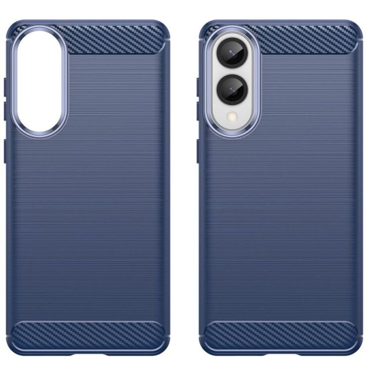 Защитный чехол UniCase Carbon для Samsung Galaxy S25 Edge (S937) - Blue: фото 2 из 8