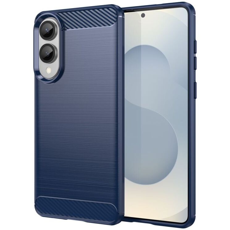 Защитный чехол UniCase Carbon для Samsung Galaxy S25 Edge (S937) - Blue: фото 1 из 8