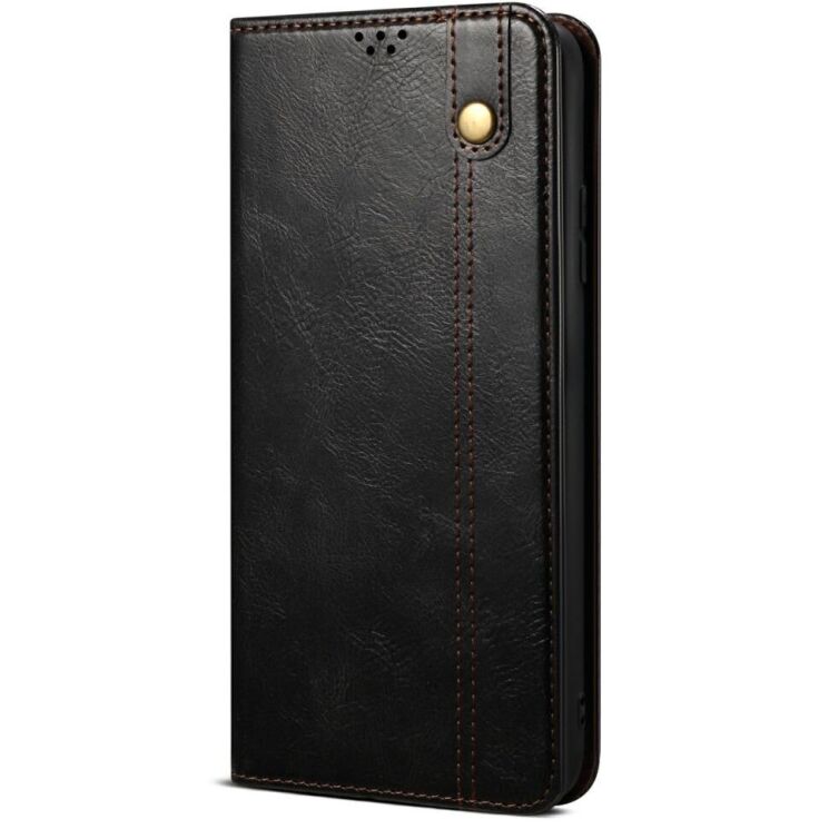 Защитный чехол UniCase Leather Wallet для Motorola Moto G75 - Black: фото 5 из 7