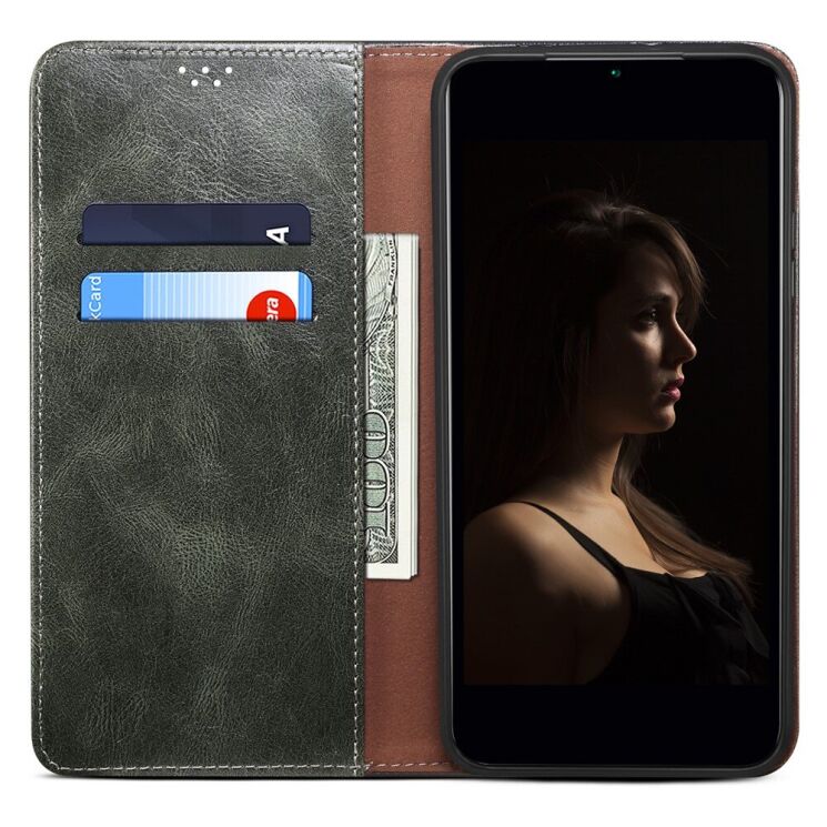 Захисний чохол UniCase Leather Wallet для Samsung Galaxy A07 (A075) - Green: фото 2 з 7