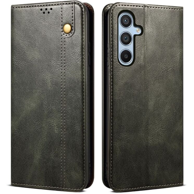 Защитный чехол UniCase Leather Wallet для Samsung Galaxy M34 (M346) - Green: фото 1 из 7