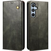Защитный чехол UniCase Leather Wallet для Samsung Galaxy S25 Plus (S936) - Green: фото 1 из 7