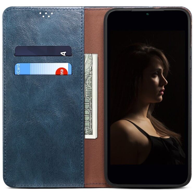 Захисний чохол UniCase Leather Wallet для Xiaomi Redmi Note 14 Pro Plus - Blue: фото 6 з 7