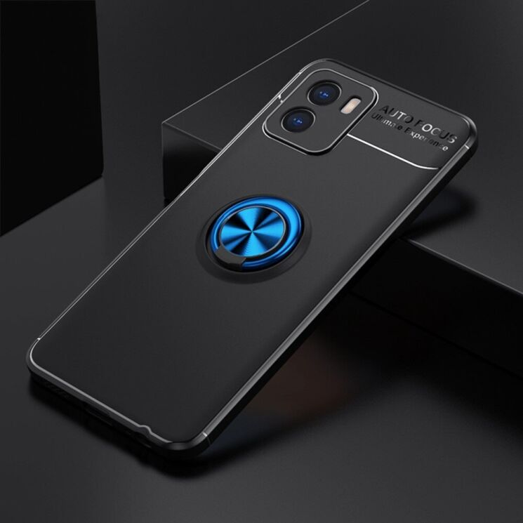 Защитный чехол UniCase Magnetic Ring для VIVO Y15s - Black / Blue: фото 2 из 16