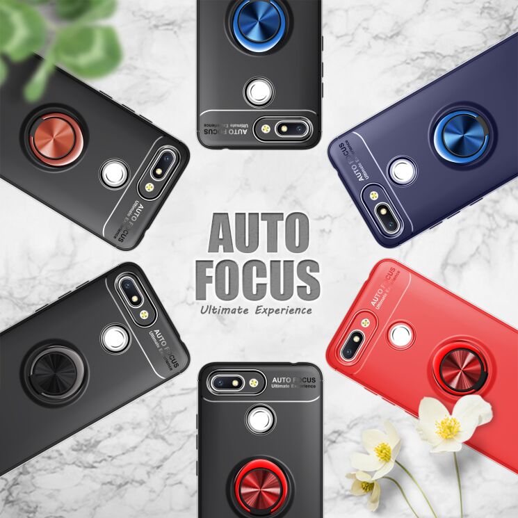 Защитный чехол UniCase Magnetic Ring для Xiaomi Redmi 6 - Red: фото 6 из 11