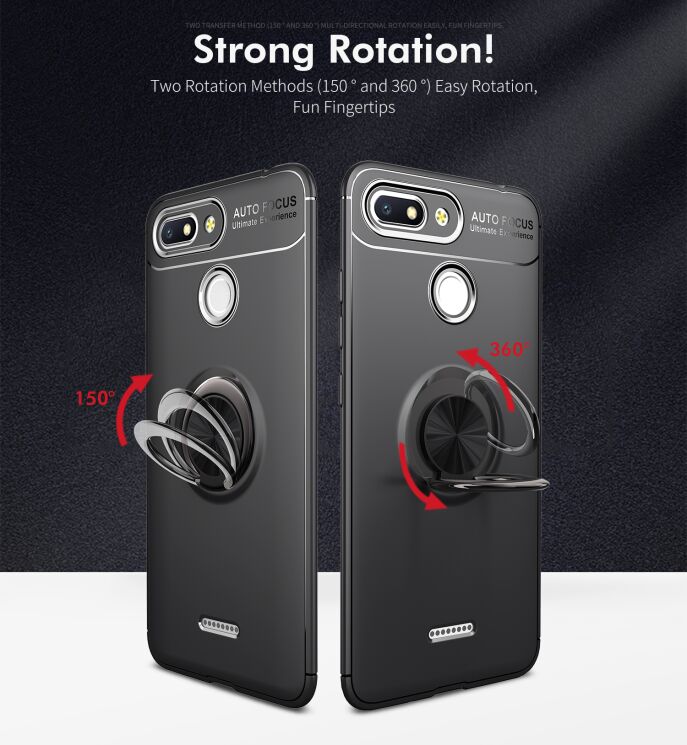 Защитный чехол UniCase Magnetic Ring для Xiaomi Redmi 6 - Red: фото 8 из 11