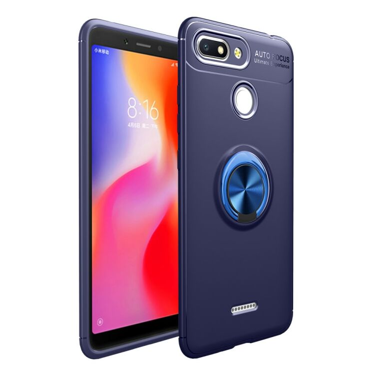 Защитный чехол UniCase Magnetic Ring для Xiaomi Redmi 6 - Blue: фото 1 из 11
