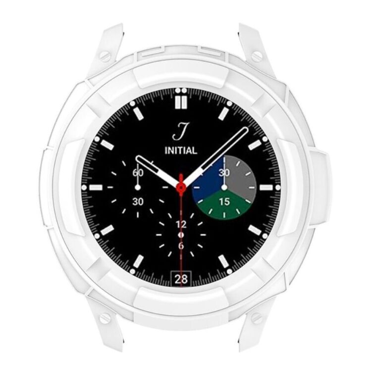 Захисний чохол UniCase Silicone Cover для Samsung Galaxy Watch 4 Classic (46mm) - White: фото 1 з 9