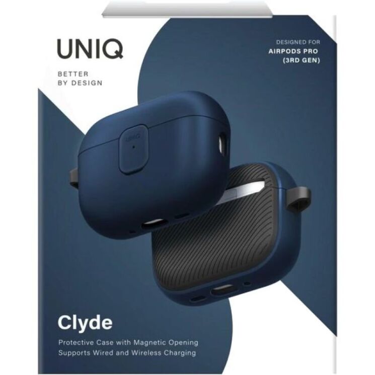 Защитный чехол UNIQ Clyde для AirPods Pro 3 - Blue: фото 6 из 8