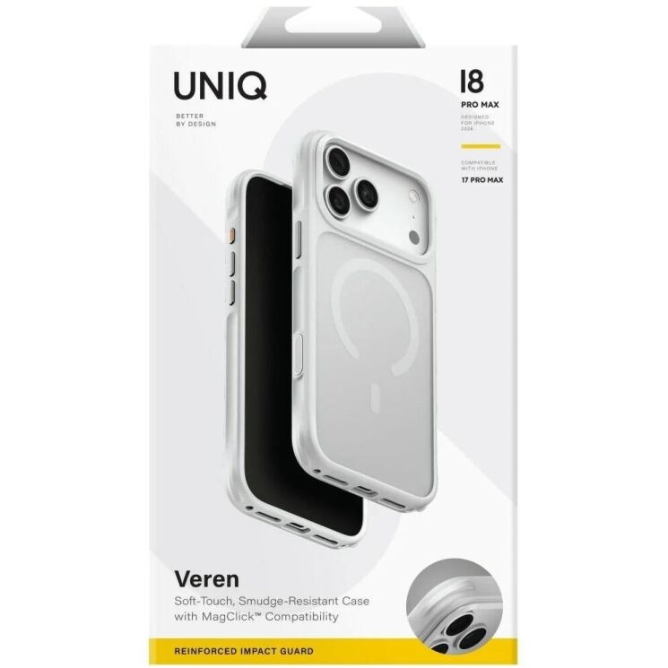 Захисний чохол UNIQ Veren MagClick для iPhone 18 Pro Max / 17 Pro Max (UNIQ-IP6.9P(2026)-VERNAFMCFST) - Transparent: фото 6 з 11