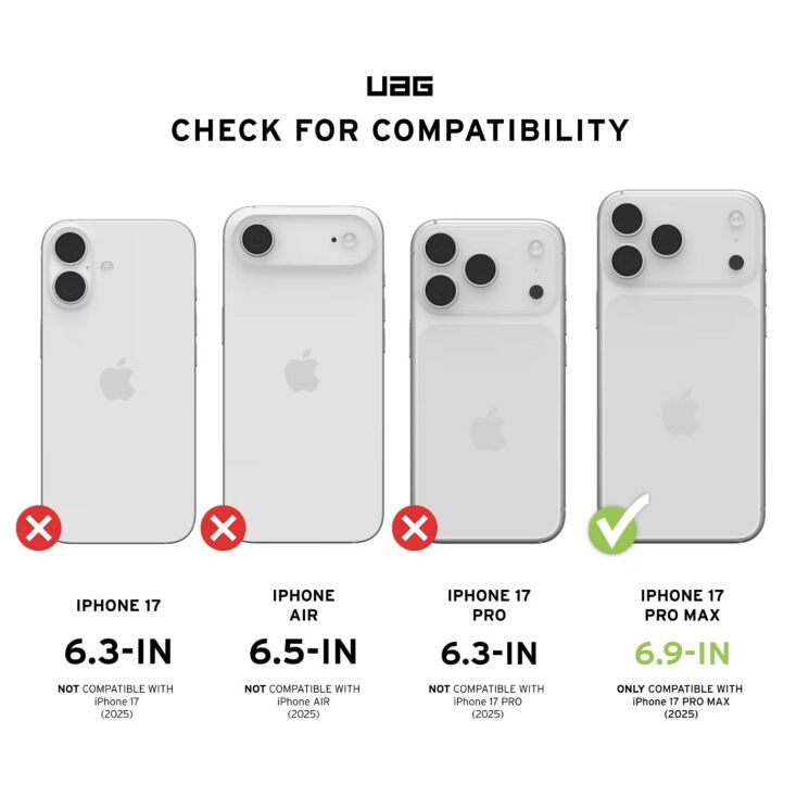 Захисний чохол URBAN ARMOR GEAR Fibr Armor MagSafe для iPhone 17 Pro Max - Kevlar Graphite / Bronze: фото 5 з 10