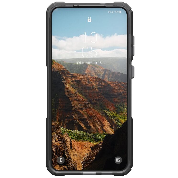 Защитный чехол URBAN ARMOR GEAR (UAG) Plasma XTE Pro для Samsung Galaxy S25 Ultra (S938) 214467114097 - Black / Orange: фото 2 из 11