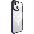 Защитный чехол X-LEVEL Crystal Clear MagSafe для Apple iPhone 15 Plus - Dark Blue (329464DB)