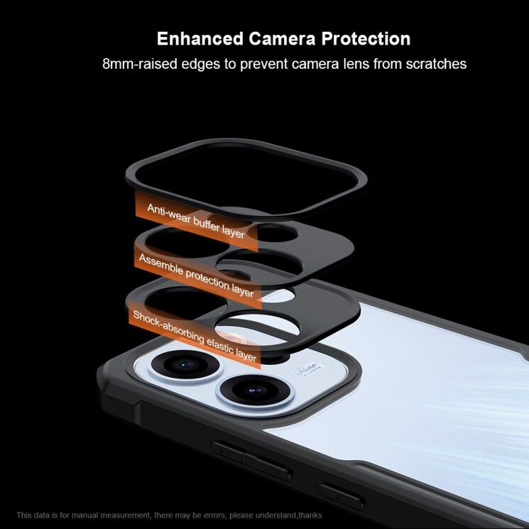 Защитный чехол XUNDD Rugged Case для OPPO Reno 15 F/FS - Black: фото 5 из 8