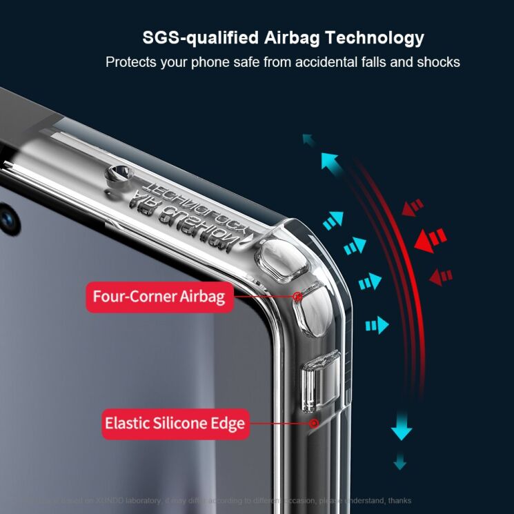 Защитный чехол XUNDD Rugged Case для TECNO Camon 40 (CM5) - Black: фото 5 из 6