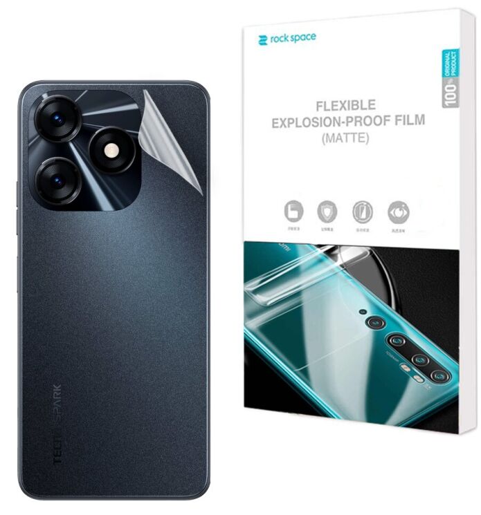 Антиблікова плівка на задню панель RockSpace Explosion-Proof Matte для TECNO Spark 10: фото 1 з 9