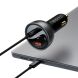 Автомобильное зарядное устройство Baseus Digital Display U+C 140W + кабель Type-C to Type-C (240W, 1m) CGZX070001 - Black (923283B). Фото 6 из 29