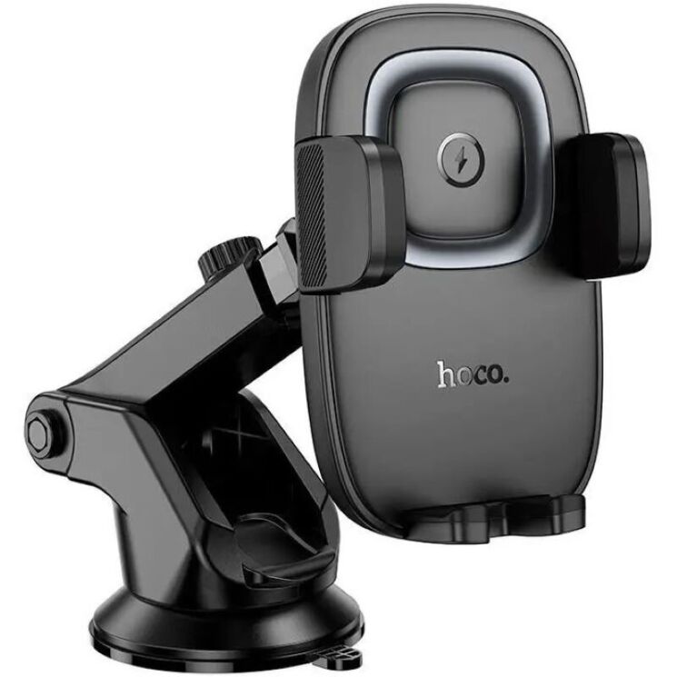 Автомобильный держатель с беспроводной зарядкой Hoco HW32 (15W) - Black: фото 1 из 9