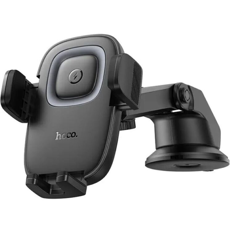 Автомобильный держатель с беспроводной зарядкой Hoco HW32 (15W) - Black: фото 3 из 9