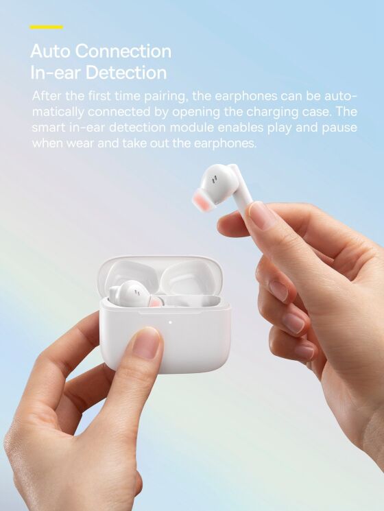 Беспроводные наушники Baseus Bowie M2 True Wireless Earphones (NGTW140002) - White: фото 23 из 31