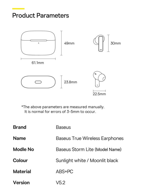Беспроводные наушники Baseus Bowie M2 True Wireless Earphones (NGTW140002) - White: фото 27 из 31