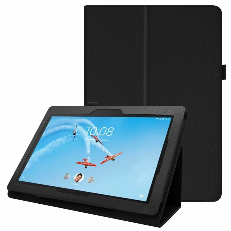 Чехол Deexe Book Type для Lenovo Tab E10 (TB-X104) - Black: фото 1 из 8