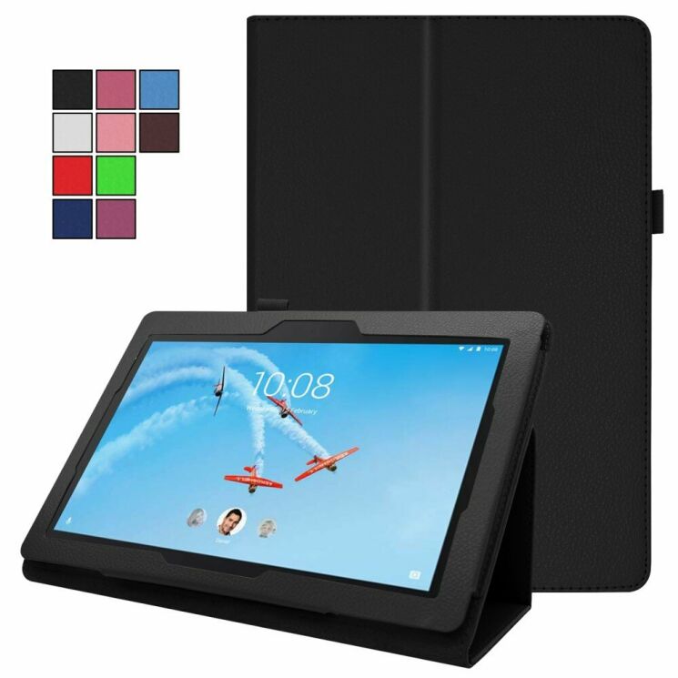 Чехол Deexe Book Type для Lenovo Tab E10 (TB-X104) - Black: фото 2 из 8