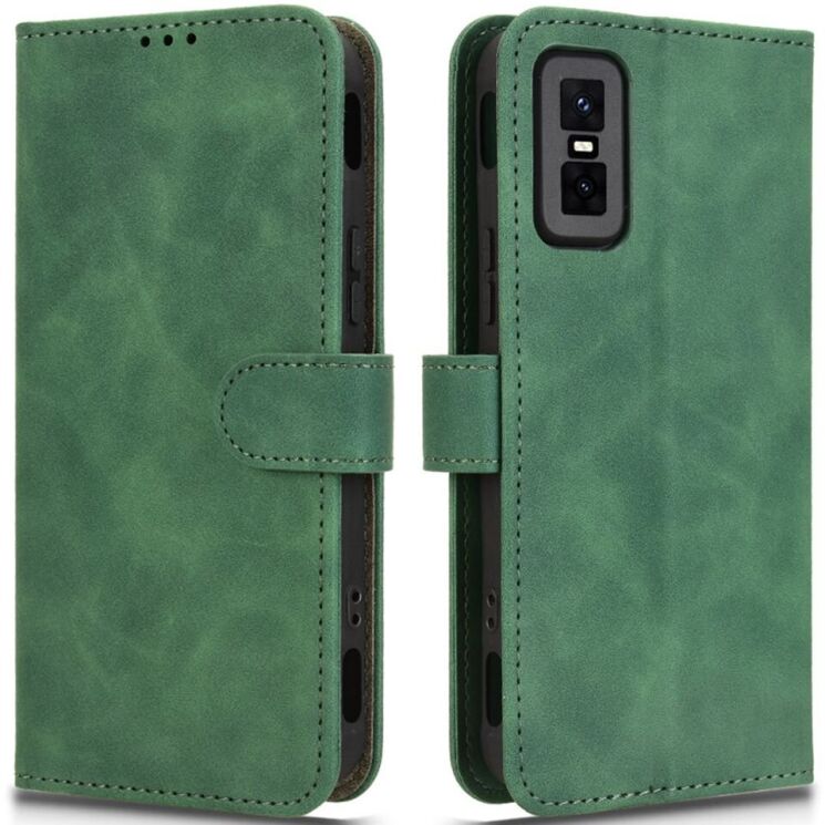 Чехол Deexe Classic Wallet для Infinix GT 30 Pro - Green: фото 1 из 7