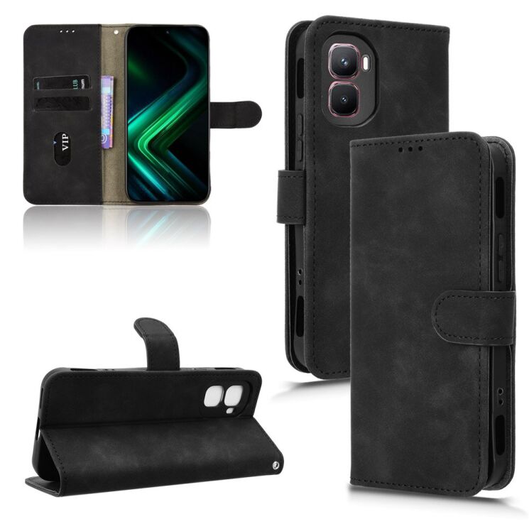 Чехол Deexe Classic Wallet для Infinix GT 50 Pro - Black: фото 7 из 7
