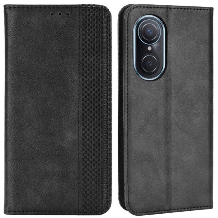 Чехол-книжка Deexe Retro Style для Huawei Nova 9 SE - Black: фото 1 из 6