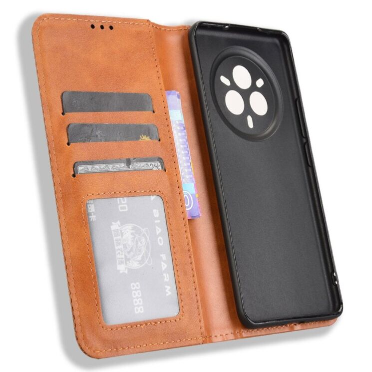 Чехол Deexe Retro Style для Realme 14 Pro Plus - Brown: фото 4 из 7