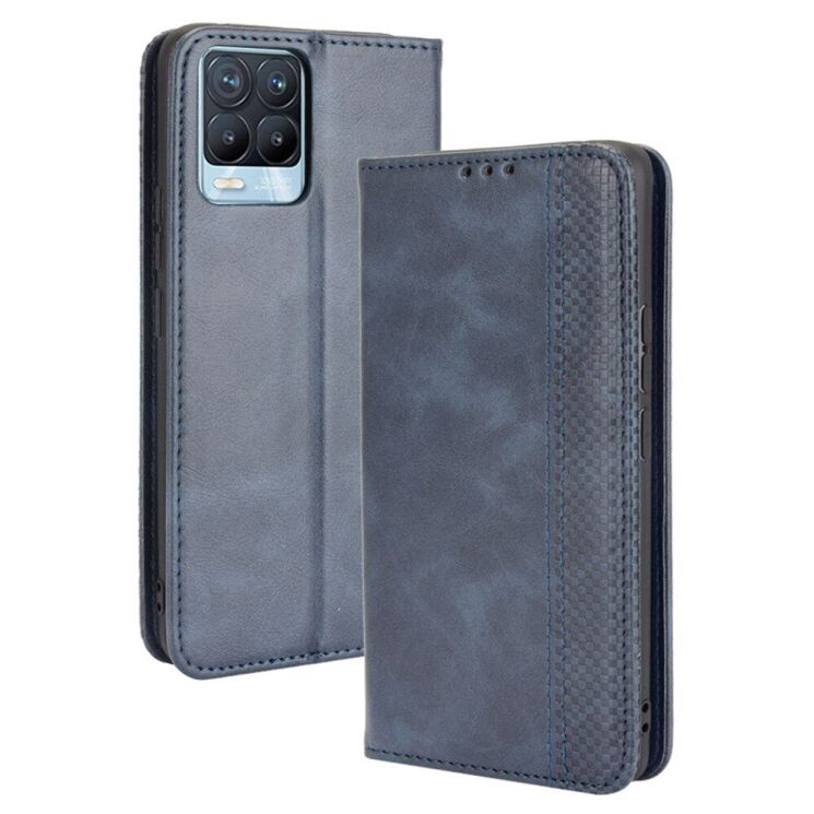 Чохол Deexe Retro Style для Realme 8 / 8 Pro - Blue: фото 1 з 9