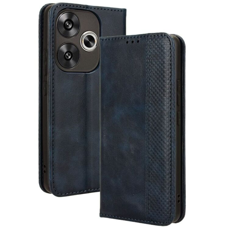 Чехол Deexe Retro Style для Xiaomi Poco F6 - Blue: фото 1 из 7