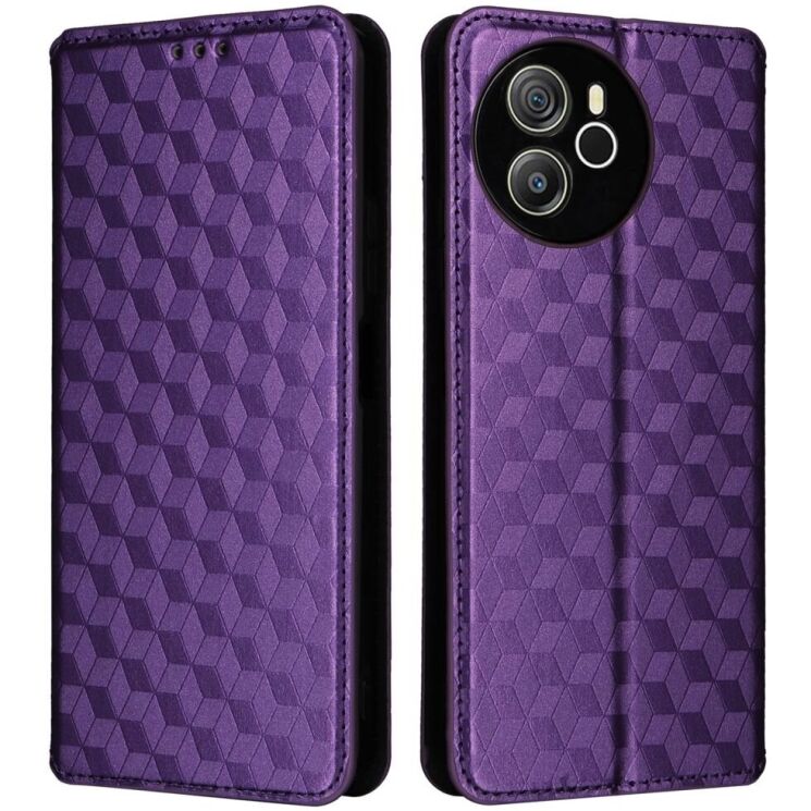 Чехол Deexe Rhombus Book для Blackview Shark 8 / Oscal Tiger 12 - Purple: фото 1 из 6