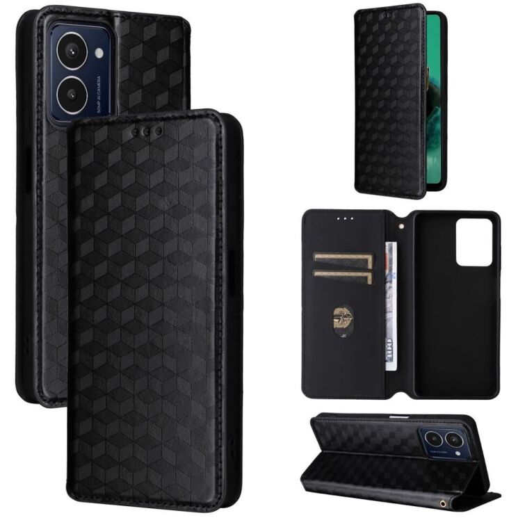 Чехол Deexe Rhombus Book для HMD Pulse / Pulse Pro / Pulse Plus - Black: фото 5 из 9