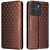 Чохол Deexe Rhombus Book для Motorola Edge 70 - Brown: фото 1 з 10