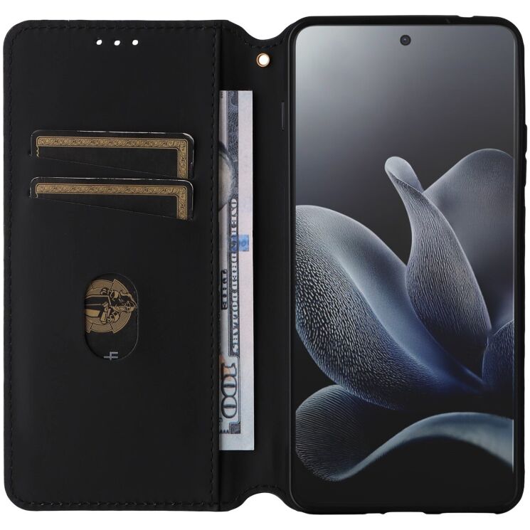 Чохол Deexe Rhombus Book для Motorola Edge 70 - Brown: фото 2 з 10