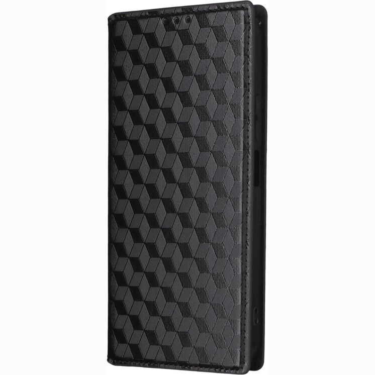Чохол Deexe Rhombus Book для Realme C100i - Black: фото 6 з 7