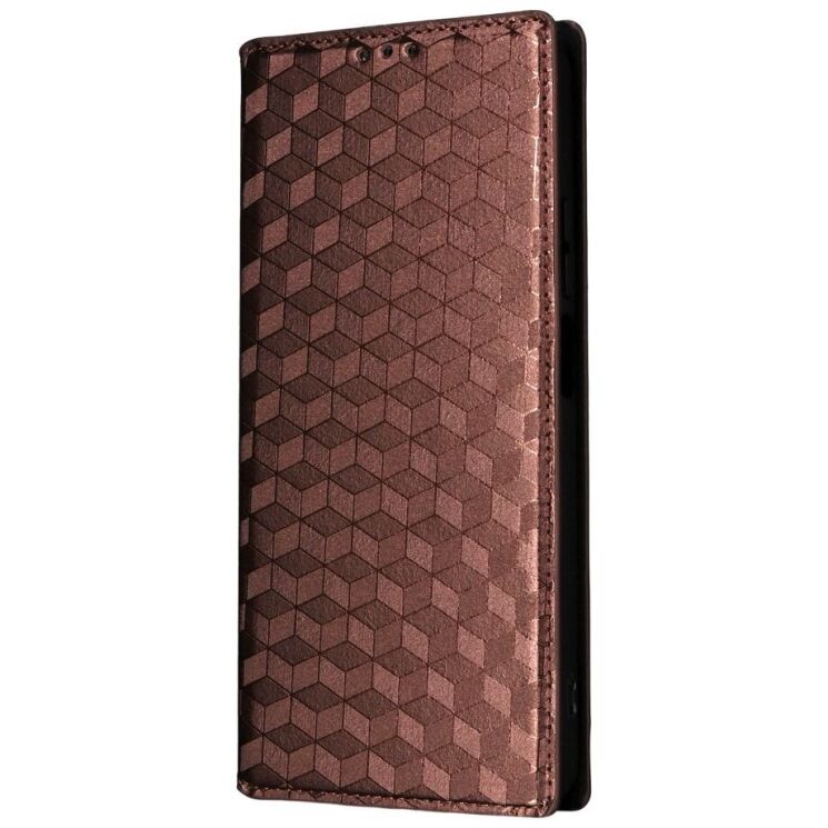 Чехол Deexe Rhombus Book для Realme C75 - Brown: фото 7 из 10