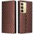 Чехол Deexe Rhombus Book для Realme C75 - Brown: фото 1 из 10
