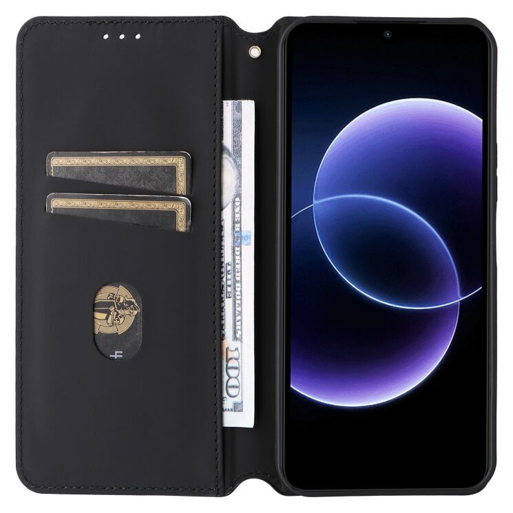 Чохол Deexe Rhombus Book для Xiaomi Poco C95 Pro - Brown: фото 2 з 7