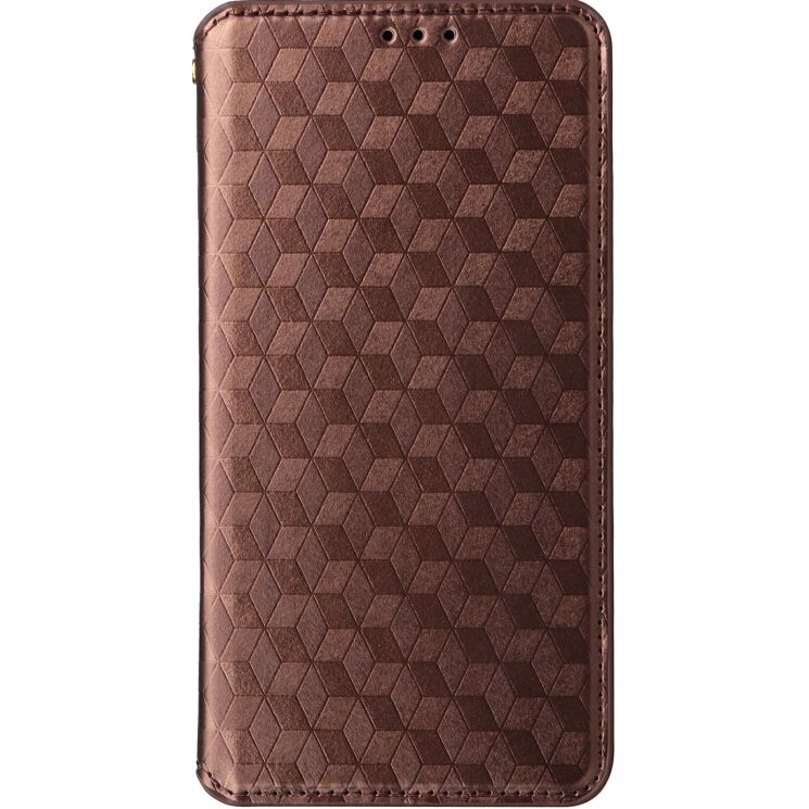 Чохол Deexe Rhombus Book для Xiaomi Poco C95 Pro - Brown: фото 6 з 7