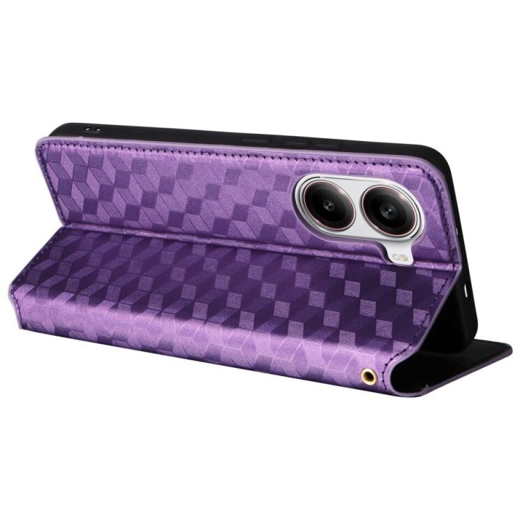Чохол Deexe Rhombus Book для Xiaomi Poco X7 Pro - Purple: фото 4 з 6