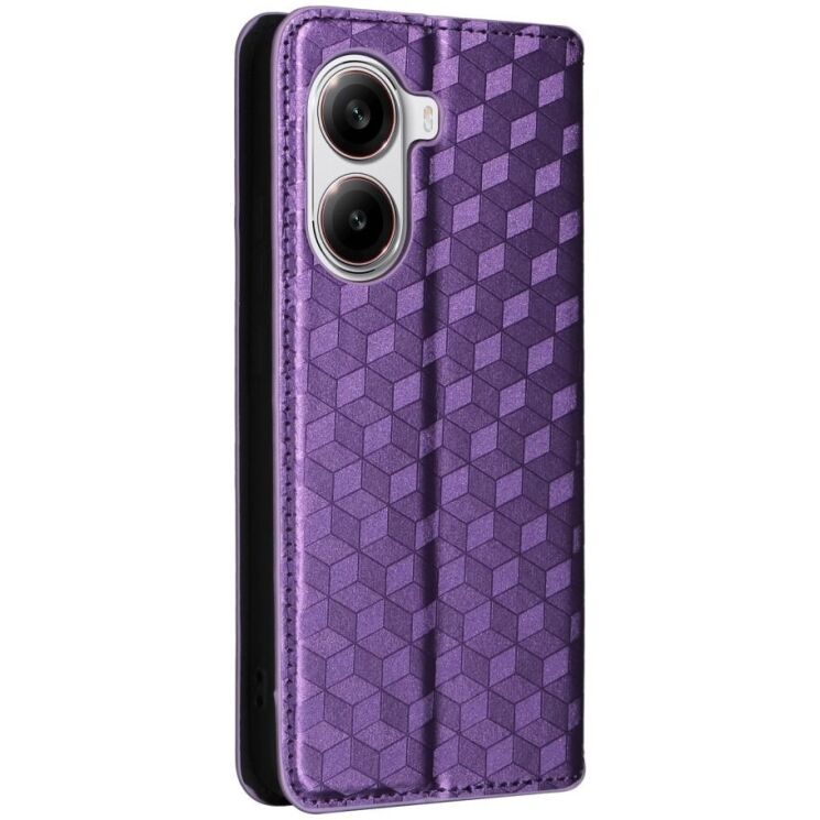 Чохол Deexe Rhombus Book для Xiaomi Poco X7 Pro - Purple: фото 6 з 6