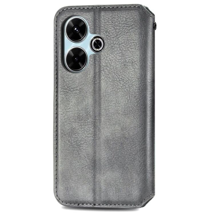 Чехол Deexe Rhombus Book для Xiaomi Redmi 13 - Grey: фото 5 из 9