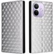 Чехол Deexe Rhombus Book для Xiaomi Redmi Note 17 Pro - Silver (429522S)